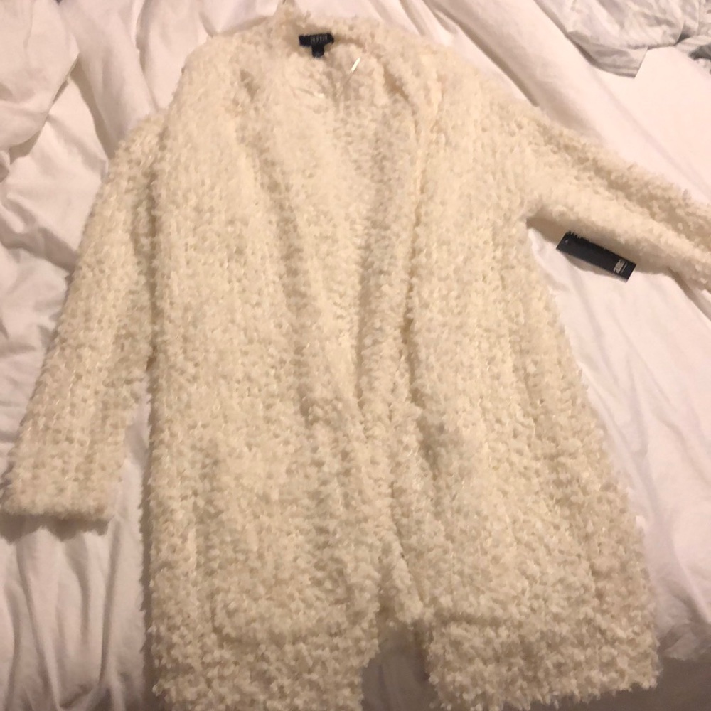 White cardigan